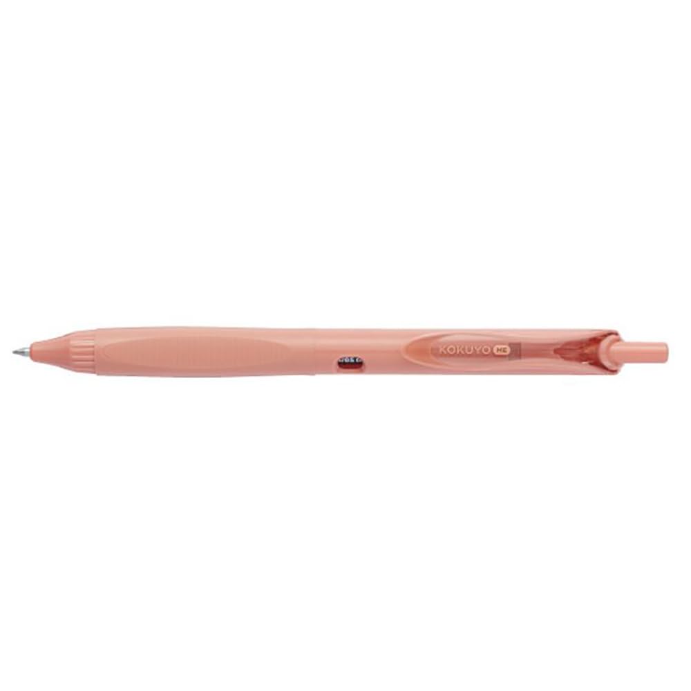 KOKUYO Me Ballpoint Pen, Black Ink 0.5mm Retractable Ball Point Writing Gel Pen, Canyon Clay, Japan Import (KME-BPEG5D102MS)