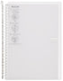 Kokuyo Campus Smart Ring Binder, B5 Clear Refillable Binder Notebook 26 Holes with 10 Extra Loose-Leaf Paper, Up to 60 Filler Papers for Work & Study, Japan Import (RU-SP706T)