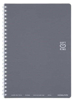 KOKUYO Spiral Lined Notebook, 8.3'' x 5.8'' Pastel Journal A5 Soft Ring Notebooks with Dot 6 mm Ruled, 50 Sheets, Purple 1 Subject Notebook, Note Taking for School. Japan Import (SU-SV331BT-V)