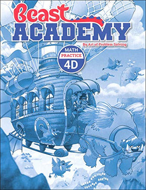 NEW LIST! Art of Problem Solving: Beast Academy Grade 4 Practice Workbook Set (4 Books)