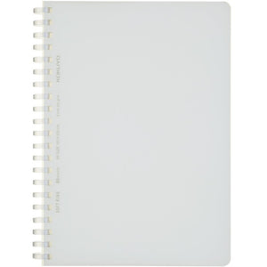KOKUYO Spiral Dotted Notebook, 7.2'' x 5'' Business Journal B6 Soft Ring Notebooks with 5mm Dot Grid, 80 Perforated Sheets, Clear 1 Subject Notebook, Note Taking for Work. Japan Import (SU-SV548WT-T)