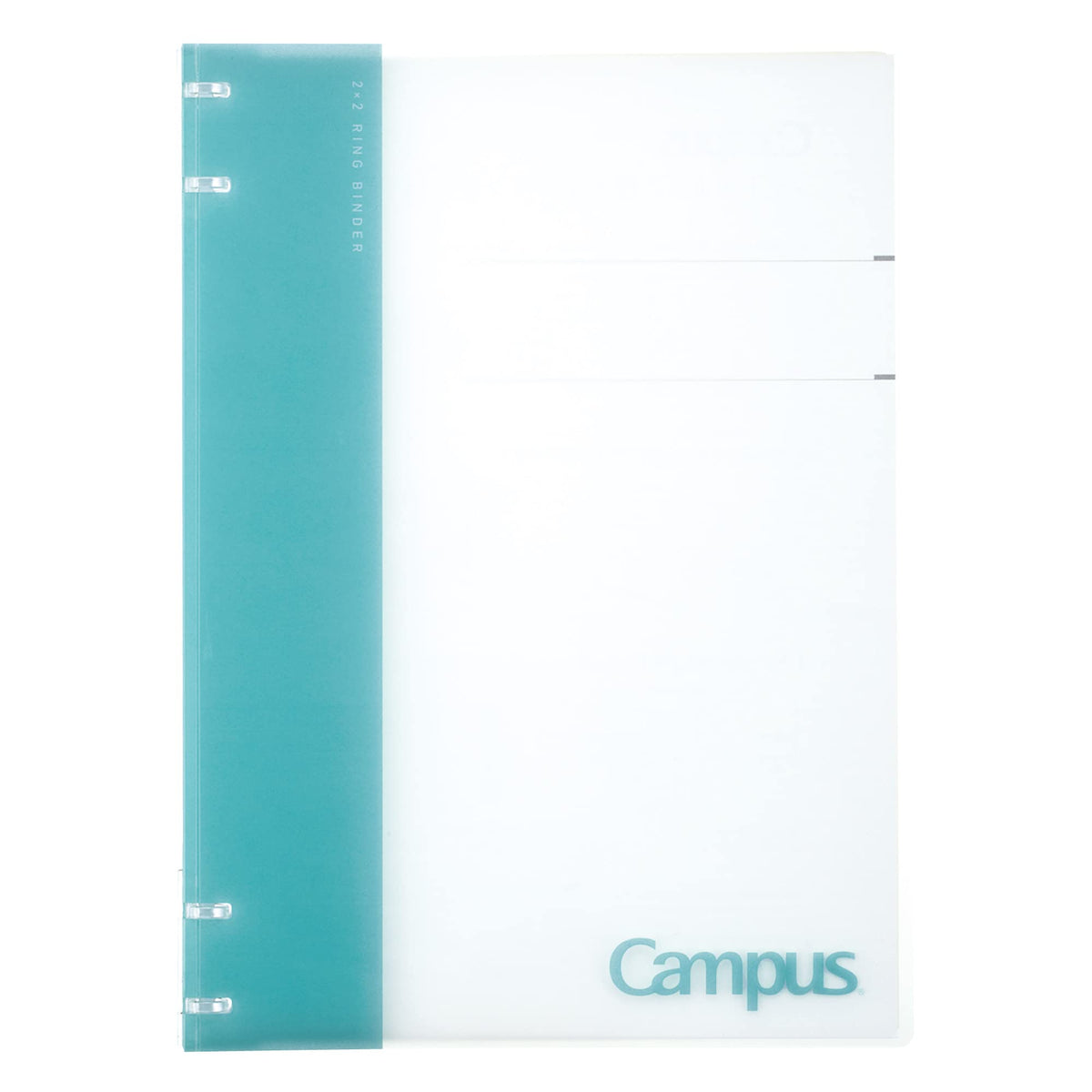 Kokuyo Campus Refillable Notebook, A4 2x2 Slim Ring Binder Notebook with Customizable Title Page, 40 Sheets Capacity. Suitable for 30 Holes Loose Leaf Paper, Light Blue (RU-NP174LB)