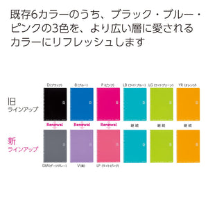 KOKUYO Spiral Lined Notebook, 8.3'' x 5.8'' Business Journal A5 Soft Ring Notebooks with Dot 6 mm Ruled, 80 Sheets, Dark Gray 1 Subject Notebook, Note Taking for Work. Japan Import (SU-SV338BT-DM)