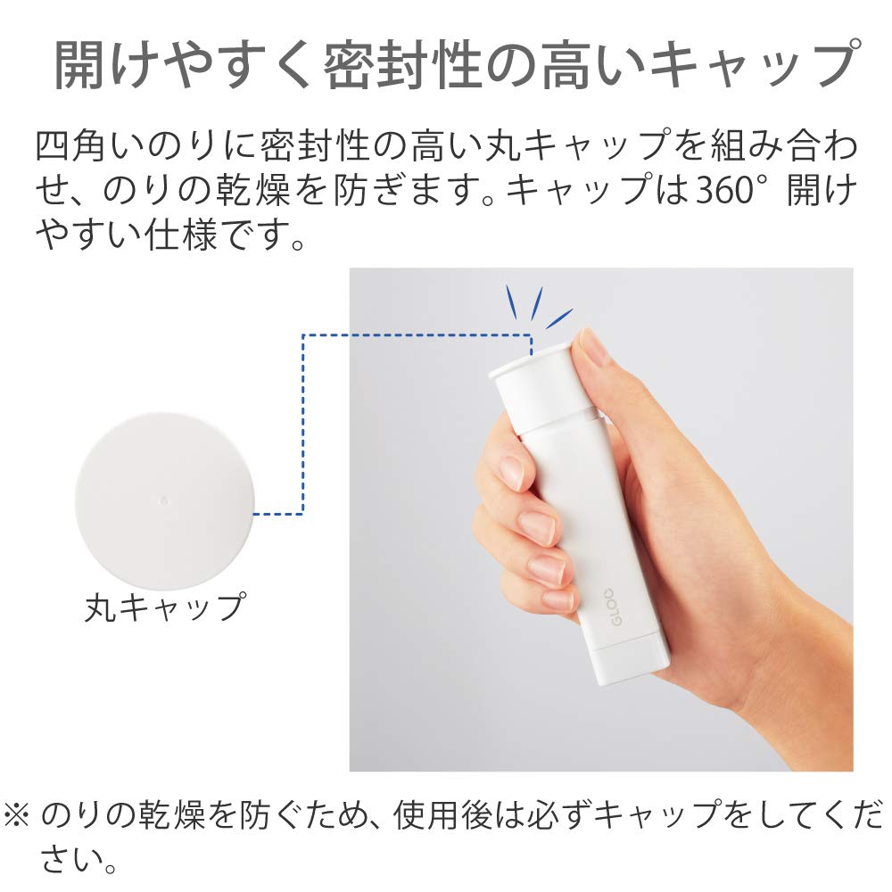 Kokuyo Gloo Square Glue Stick, Color Disappearable, Small Size, Pack of 5, Japan Import (TA-G311-5P)