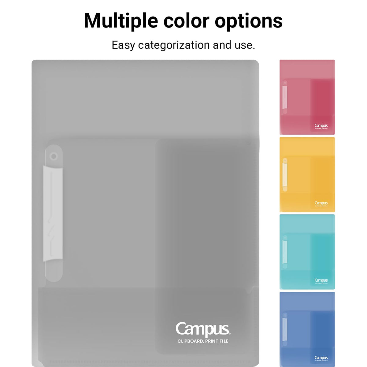 Kokuyo Portfolio Folder with Pockets Folder for Paper Organization, Heavy Duty Pocket Fits US Letter & A4，Dual-Purpose Clip & Pocket Design (FU-CE755M)