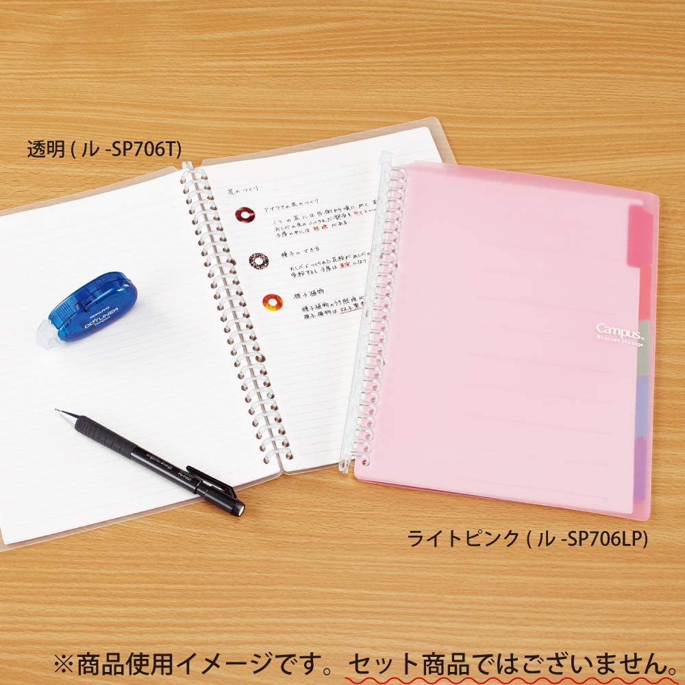 Kokuyo Campus Smart Ring Binder, B5 Blue Green Refillable Binder Notebook 26 Holes with 10 Extra Loose-Leaf Paper, Up to 60 Filler Papers for Work & Study, Japan Import (RU-SP706BG)