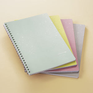 KOKUYO ME Graph Spiral Journal Notebook, A5 Soft Ring 5 mm Grid Paper Notebook with 50 Smooth Sheets, 5.8'' x 8.3'' Cute Small Journaling Notebook, Taupe Rose, Japan Import. (KME-SR931S5MV)