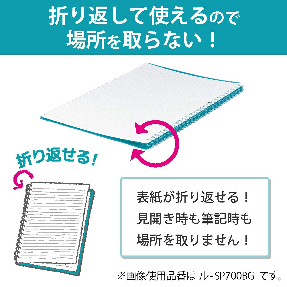Kokuyo Campus Smart Ring Binder, B5 Yellow Green Refillable Binder Notebook 26 Holes with 10 Extra Loose-Leaf Paper, Up to 25 Filler Papers for Work & Study, Japan Import (RU-SP700YG)