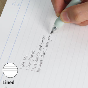 Kokuyo Campus Loose Leaf Paper, B5 Filler Paper with U 8mm Ruled, 50 Sheets 75 GSM Sarasara Smooth Writing, 26 Holes, 10-1/4"x7-1/4” Binder Notebook Bleed Resistant Paper. Japan Import (NO-837UN)