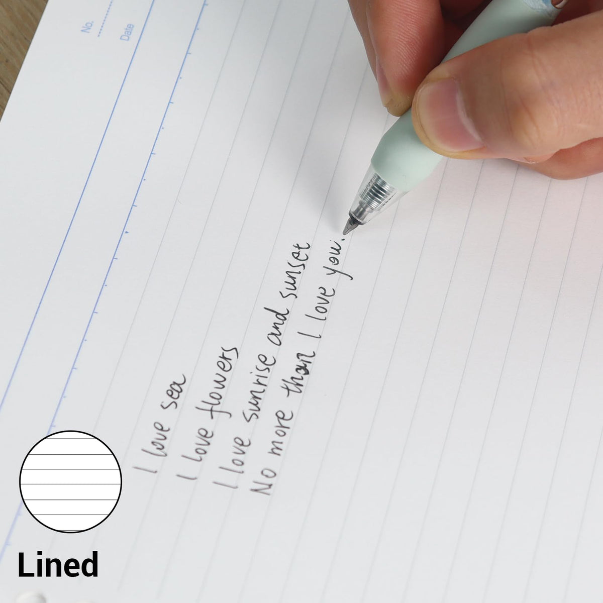 Kokuyo Campus Loose Leaf Paper, B5 Filler Paper with C 5mm Ruled, 100 Sheets 75 GSM Sarasara Smooth Writing, 26 Holes, 10-1/4"x7-1/4” Binder Notebook Bleed Resistant Paper. Japan Import (NO-836C)