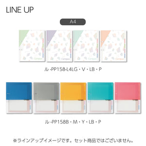 Kokuyo Campus Refillable Notebook, A4 Slim 2 Ring Binder Notebook with 5 Subject Dividers, 100 Sheets Capacity. Suitable for 30 Holes Loose Leaf Paper, Mineral Pistachio Green (Le-PP158-L4LG)