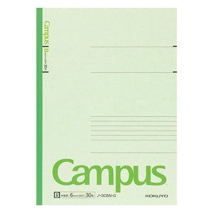KOKUYO Composition Notebooks, 5 Pack Campus Semi-B5 Comp Book with B 6mm Ruled, 30 Sheets, Classic School Lined Notebook, Journal Notebook for Women Work Study Note Taking (NO-3CBNx5)