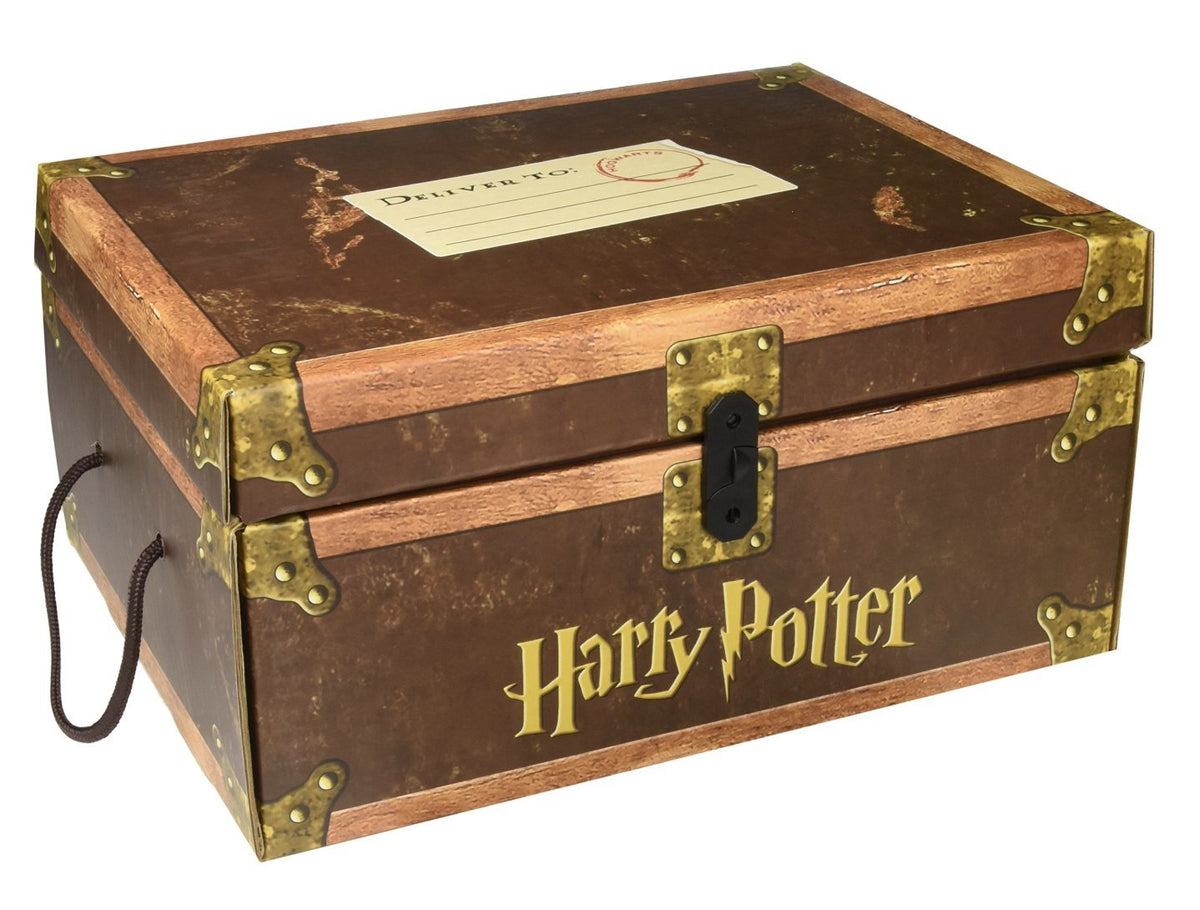 Harry Potter Books Set #1-7 in Collectible Trunk-Like Toy Chest Box, Decorative Stickers Included by Harry Potte