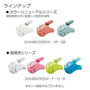 Kokuyo Stapleless Stapler, Harinacs Handheld Staple-Free, Up to 5 Sheets No Staple Binding, Portable Holeless Compact Alpha, Salmon Pink, Japan Import (SLN-MSH305VP)