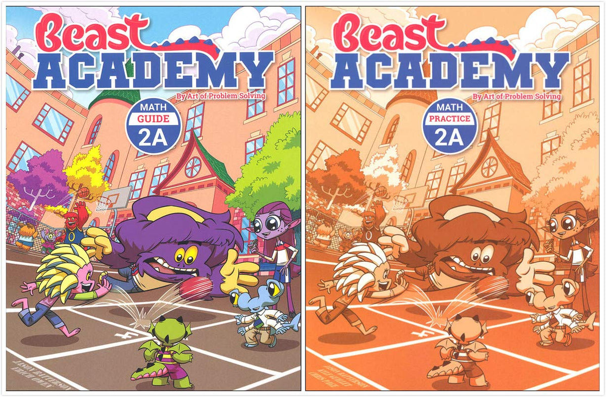 Art of Problem Solving: Beast Academy 2A Books Set (2 Books) - 2A Math Guide, 2A Math Practice