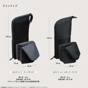 KOKUYO Pencil Case Pouch, Neo Critz Standing Pen Pouch Bag, Foldable Stand up Pencil Holder Organizer, Small Portable Pencil Box for School Office Supplies, Dot Navy, Regular Size (F-VBF180-6)