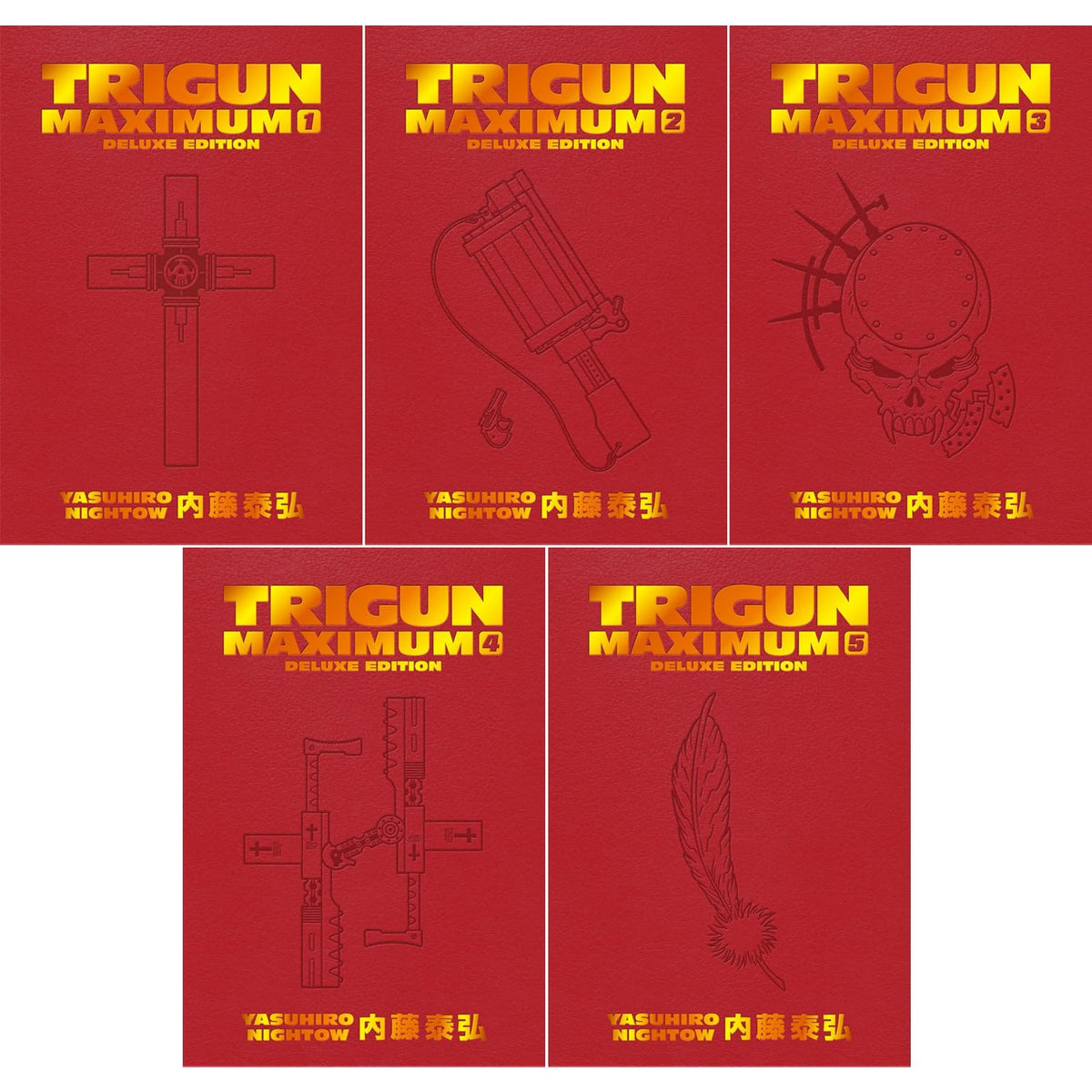 Trigun Maximum Manga Series 5-Book Collection Set (Volumes 1-5) by Yasuhiro Nightow