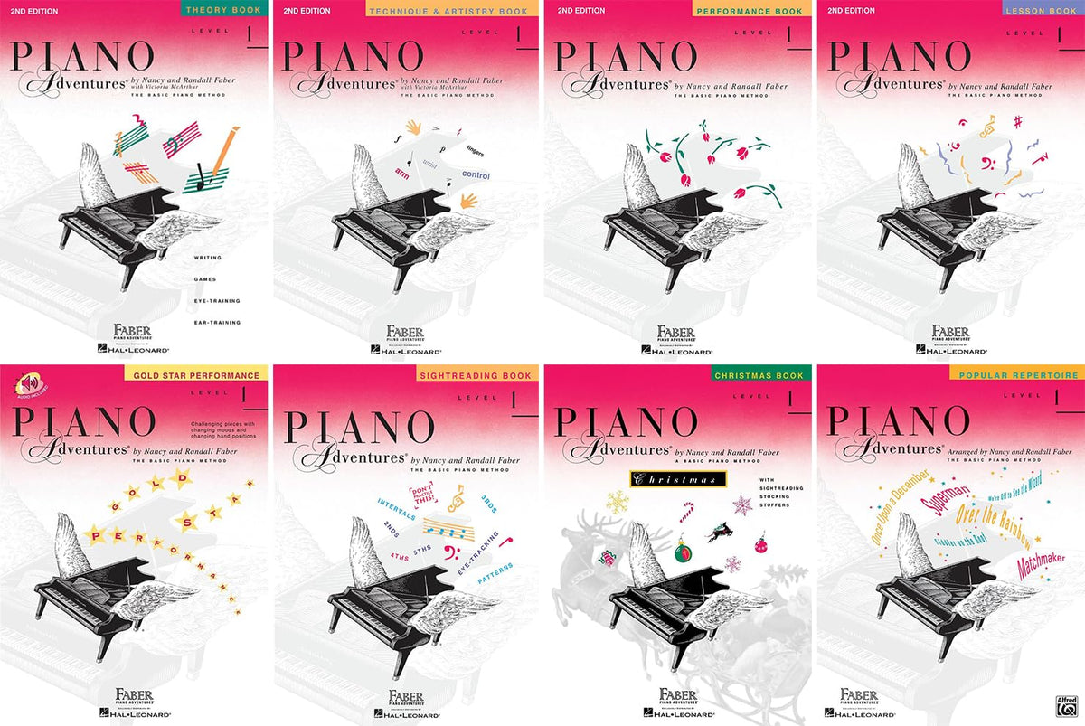 Full Piano Adventures Level 1：Theory Book, Technique & Artistry，Performance，Lesson，Gold Star Performance，Sightreading，Christmas，Popular Repertoire