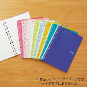 Kokuyo Campus Smart Ring Binder, A5 Clear Refillable Binder Notebook 20 Holes with 10 Extra Loose-Leaf Paper, Up to 25 Filler Papers for Work & Study, Japan Import (RU-SP130T)