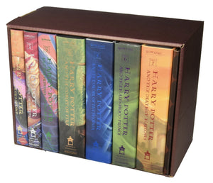 Harry Potter Books Set #1-7 in Collectible Trunk-Like Toy Chest Box, Decorative Stickers Included by Harry Potte