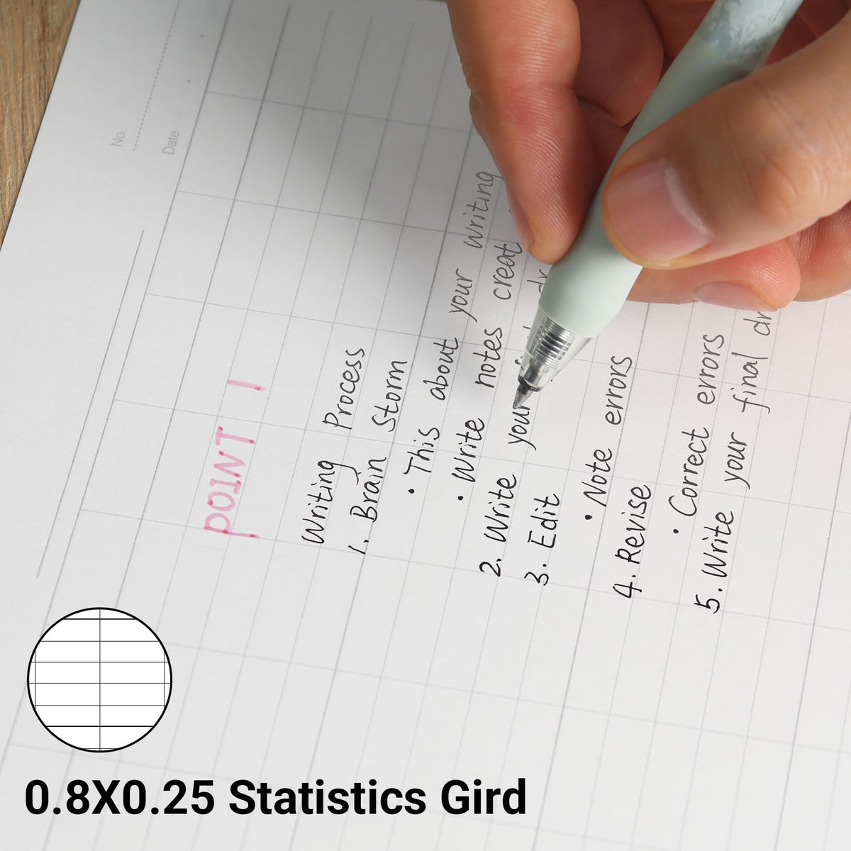 Kokuyo Campus Loose Leaf Paper, B5 Filler Paper with Statistics Graph, 50 Sheets 75 GSM Sarasara Smooth Writing, 26 Holes, 10-1/4"x7-1/4” Binder Notebook Bleed Resistant Paper. Japan Import (NO-837VN)