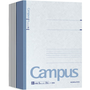 KOKUYO Campus Composition Notebook, 7 x 10 inch Lined Notebooks with 30 Sheets 6mm Ruled Paper, 10 Pack B5 Pink Notebook for School and Work, School Supplies Comp Book for Journal Diary, Japan Import