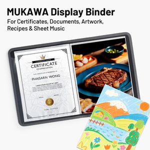 MUKAWA 30-Pocket Display Book, 8.5×11 Letter Size Portfolio Folder with Clear Sleeves, Presentation/Certificate Binder & Document Organizer for School, Office & Home, 2 Pack