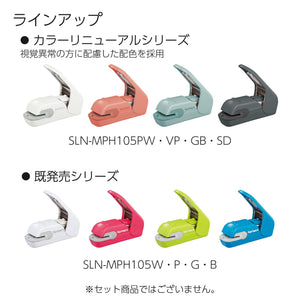 Kokuyo Stapleless Stapler, Harinacs Desktop & Handheld Staple-Free, Up to 5 Sheets No Staple Binding, Portable Compact Holeless Stapler, Green Blue, Japan Import (SLN-MPH105GB)