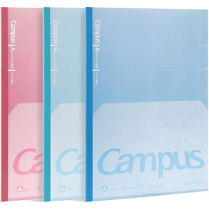 KOKUYO Composition Notebooks, 7" x 10" Kimochii Dot Lined Notebook, 30 Sheets College Ruled, 3 Pack B5 Notebook for School, School Supplies Comp Book for Note Taking, Green Pink Blue, Japan Import