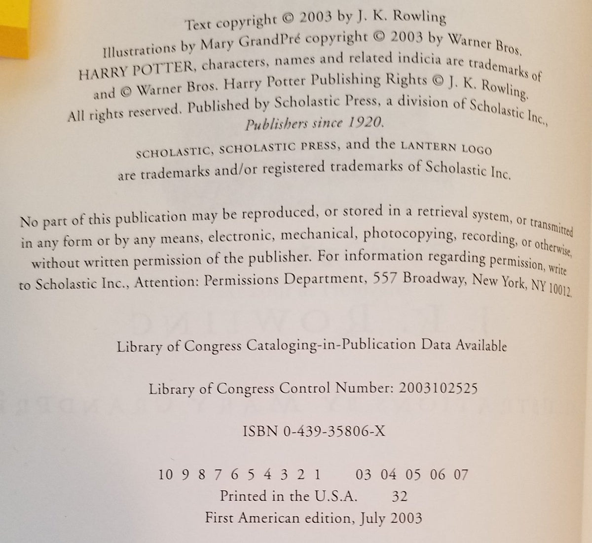 Harry Potter and the Half-Blood Prince: First American Edition (2003)