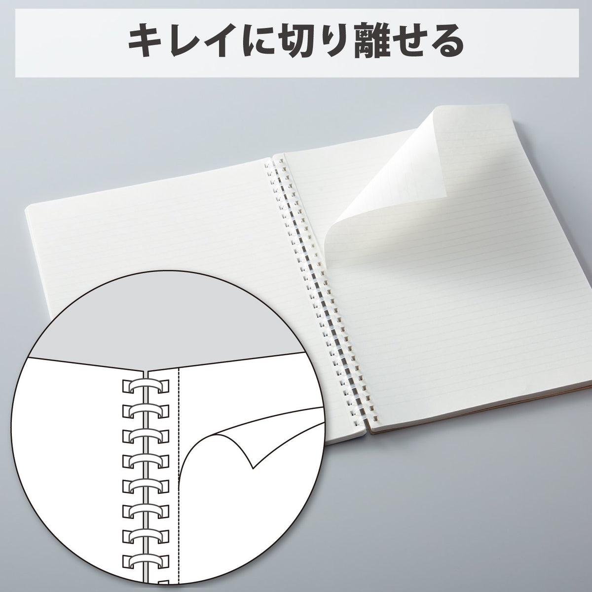 KOKUYO Spiral Lined Notebook, 10'' x 7'' Business Journal B5 Soft Ring Notebooks with 7 mm Ruled, 80 Perforated Sheets, Navy 1 Subject Notebook, Note Taking for Work. Japan Import (SU-SV608A-DB)