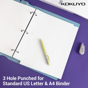 KOKUYO 5x5 Graph Paper, Loose Leaf Paper 8.25"x11", 100 Sheets, Smooth Writing Surface, Bleed Resistant Filler Paper for Math, Engineering, Art Projects. Japan Import (WSG-NO-887G2)