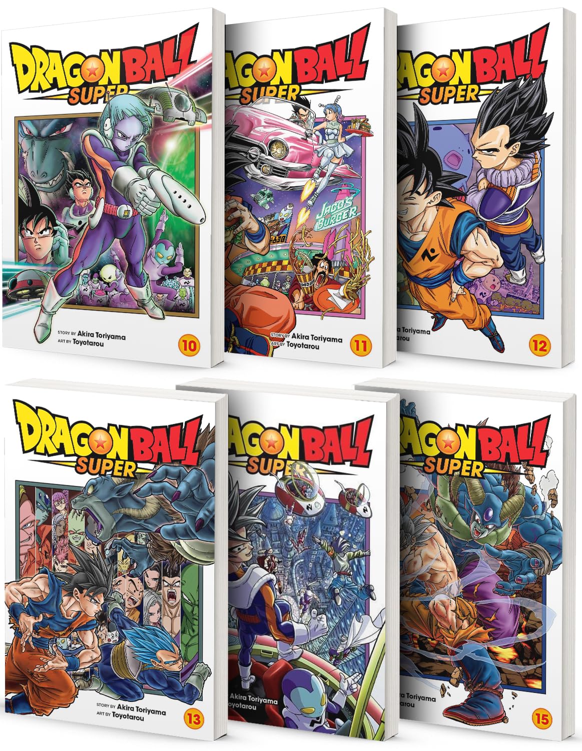 Dragon Ball Super Manga, Vol. 10 -15 Collection 6 book set by Akira Toriyama,Toyotarou