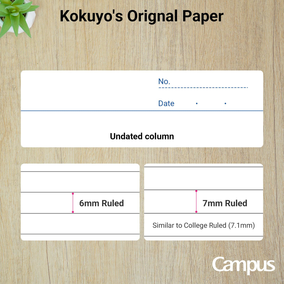 KOKUYO Campus Composition Notebook, 7 x 10 inch Lined Notebooks with 30 Sheets 7mm Ruled Paper, 5 Pack B5 Pink Notebook for School and Work, School Supplies Comp Book for Journal Diary, Japan Import