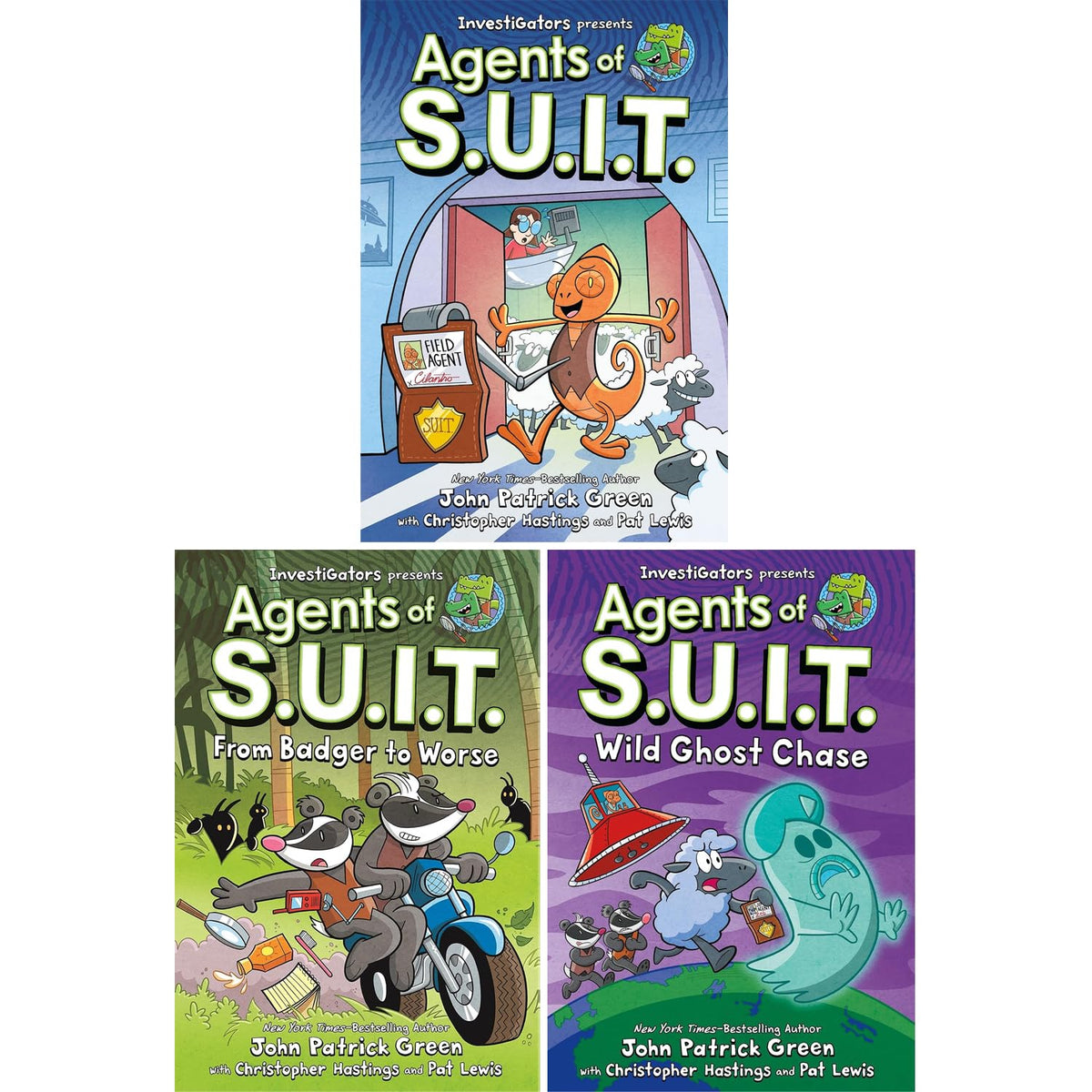 InvestiGators: Agents of S.U.I.T. Series 3-Book Collection Set (Agents of S.U.I.T., From Badger to Worse, Wild Ghost Chase)