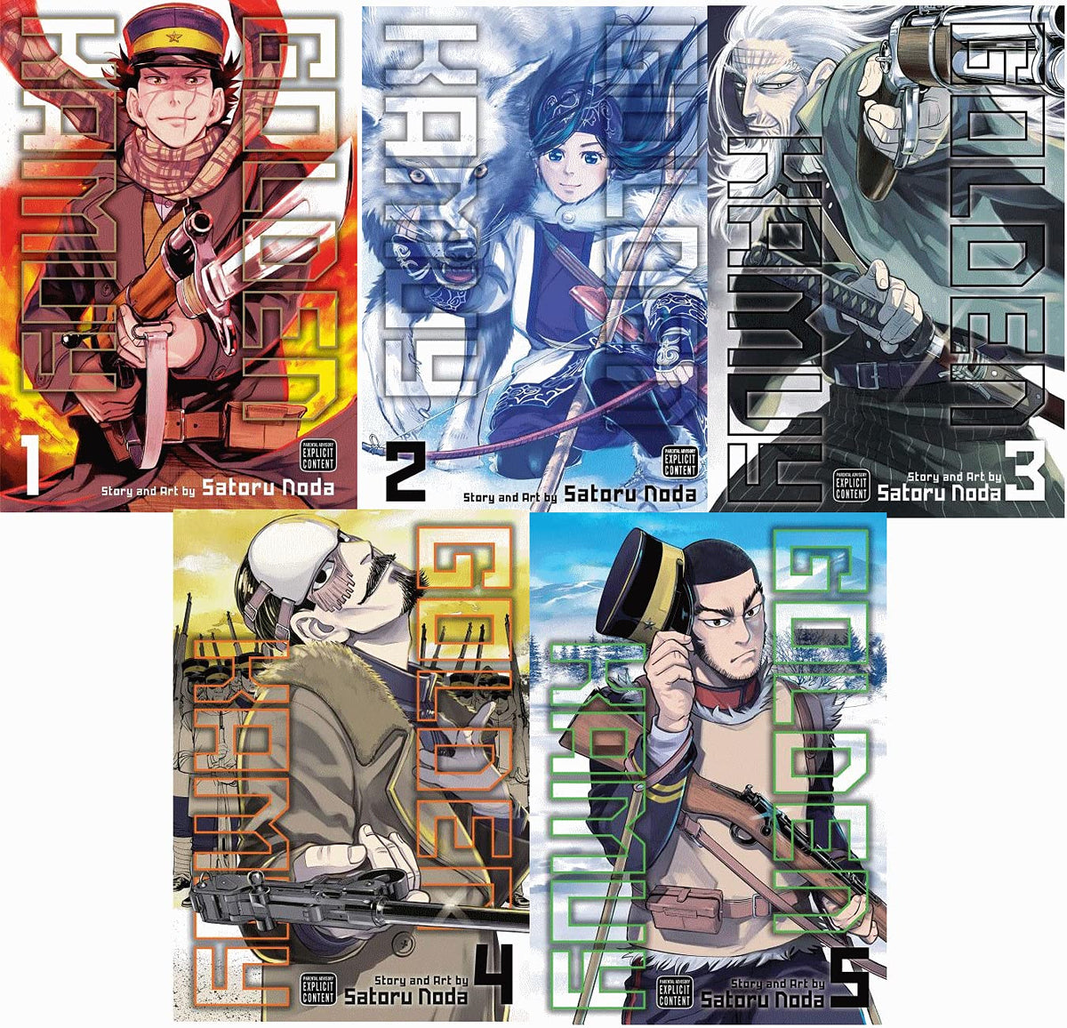 GOLDEN KAMUY Serie : Vol 1-5 Collection 5 book set by Noda Satoru