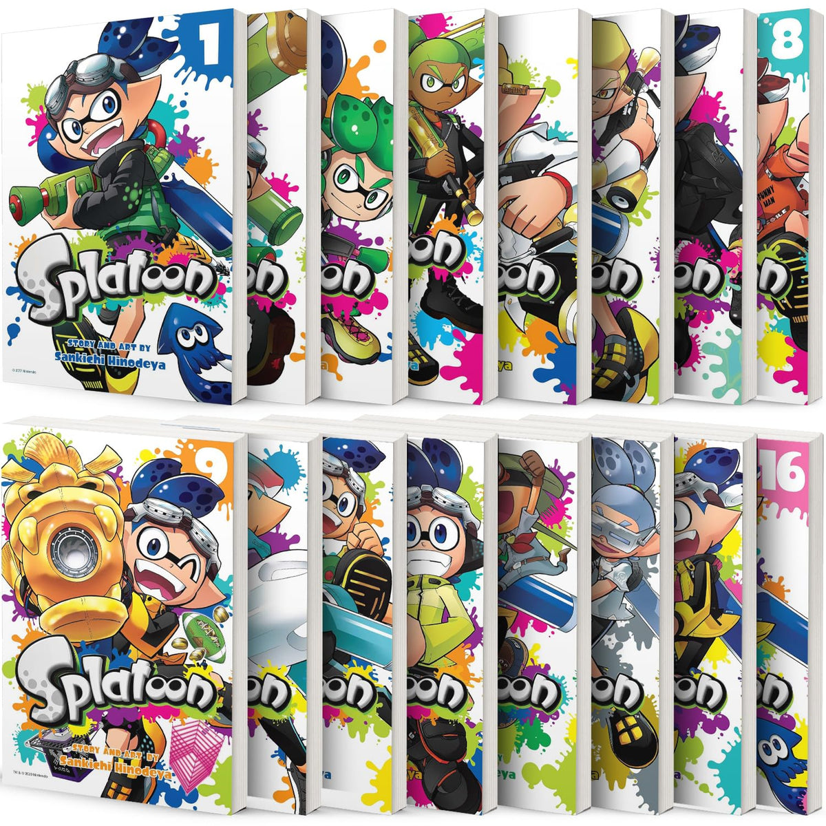 Splatoon Manga Set Vol.1-16 by Sankichi Hinodeya