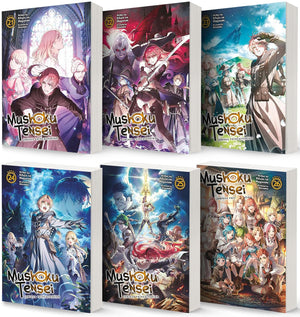 Mushoku Tensei Series. Collection Set of 6 Books, Jobless Reincarnation Light Novel Set Vol. 21-26 by Rifujin Na Magonote