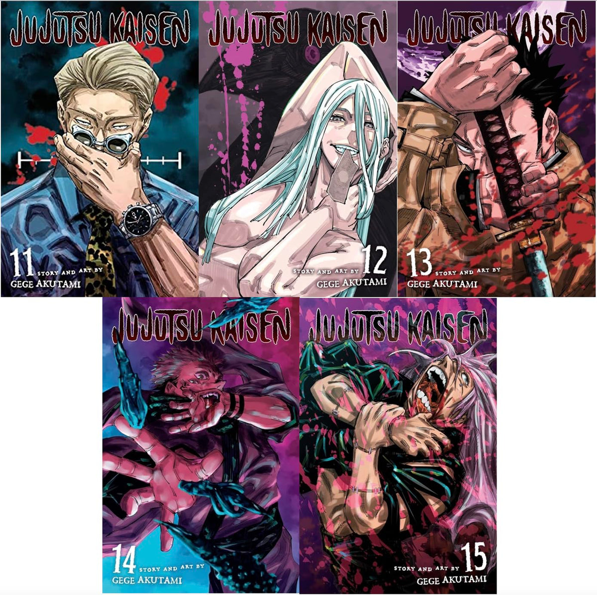 Jujutsu Kaisen Manga Set, Vol. 11-15