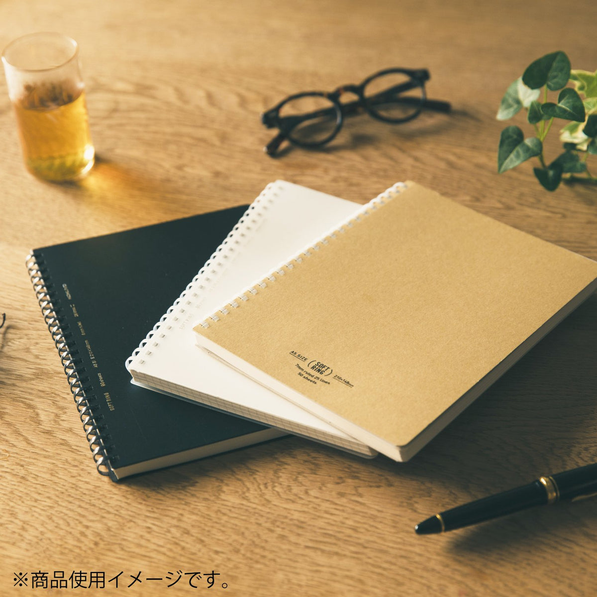 KOKUYO Spiral Lined Notebook, 10'' x 7'' Business Journal B5 Soft Ring Notebooks with A 6mm Ruled, 70 Perforated Sheets, Black 1 Subject Notebook, Note Taking for Work. Japan Import (SU-SV407B-D)