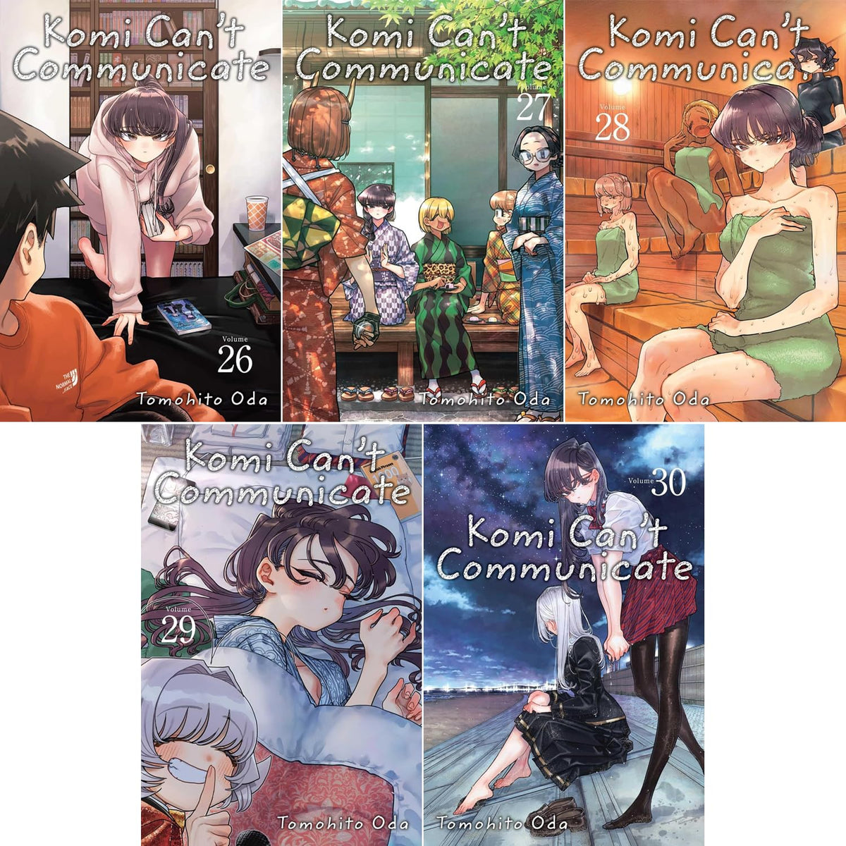 The Komi Can't Communicate Series 5 Books Collection Set, Vol. 26-30 by Tomohito Oda