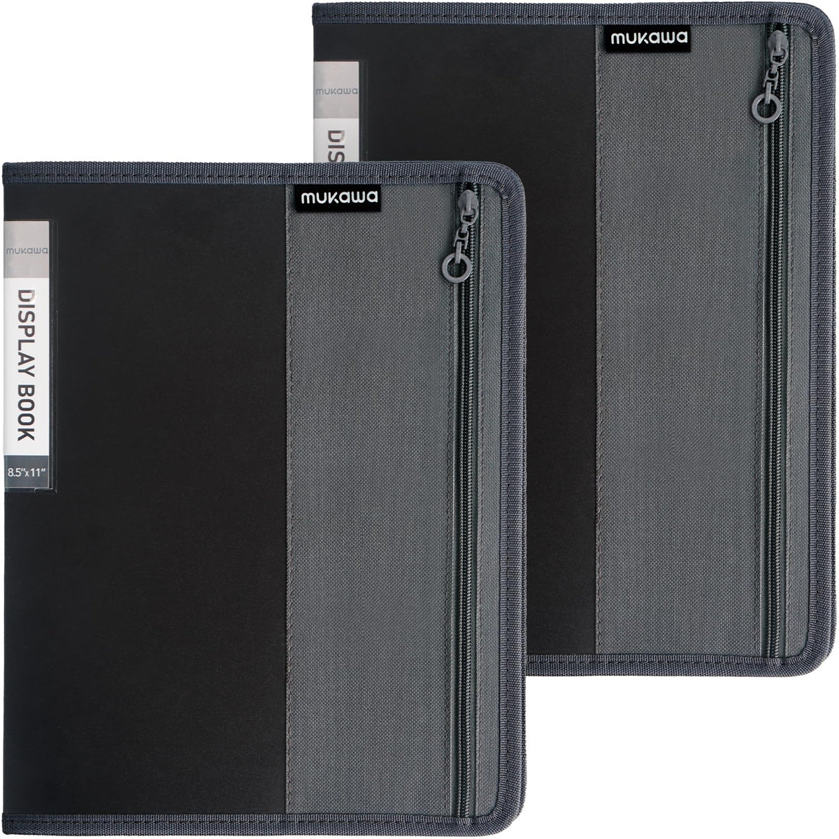 MUKAWA 30-Pocket Display Book, 8.5×11 Letter Size Portfolio Folder with Clear Sleeves, Presentation/Certificate Binder & Document Organizer for School, Office & Home, 2 Pack