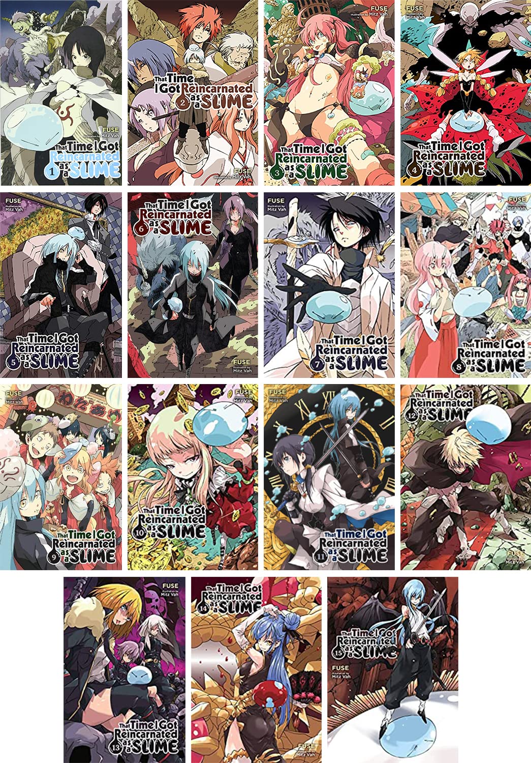 That Time I Got Reincarnated as a Slime Light Novel 15-book Set Vol. 1-15 by FUSE
