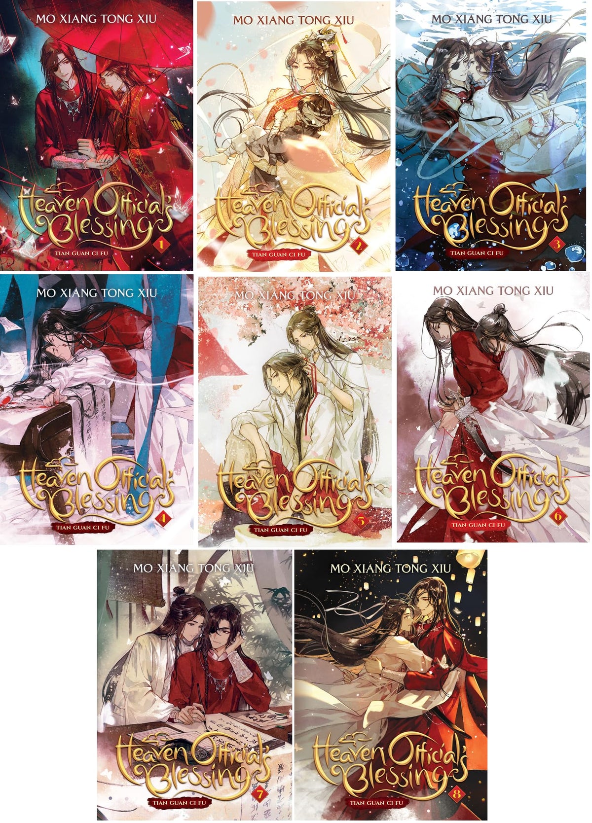Heaven Official's Blessing: Tian Guan Ci Fu Novel Vol. 1-8 by Mo Xiang Tong Xiu