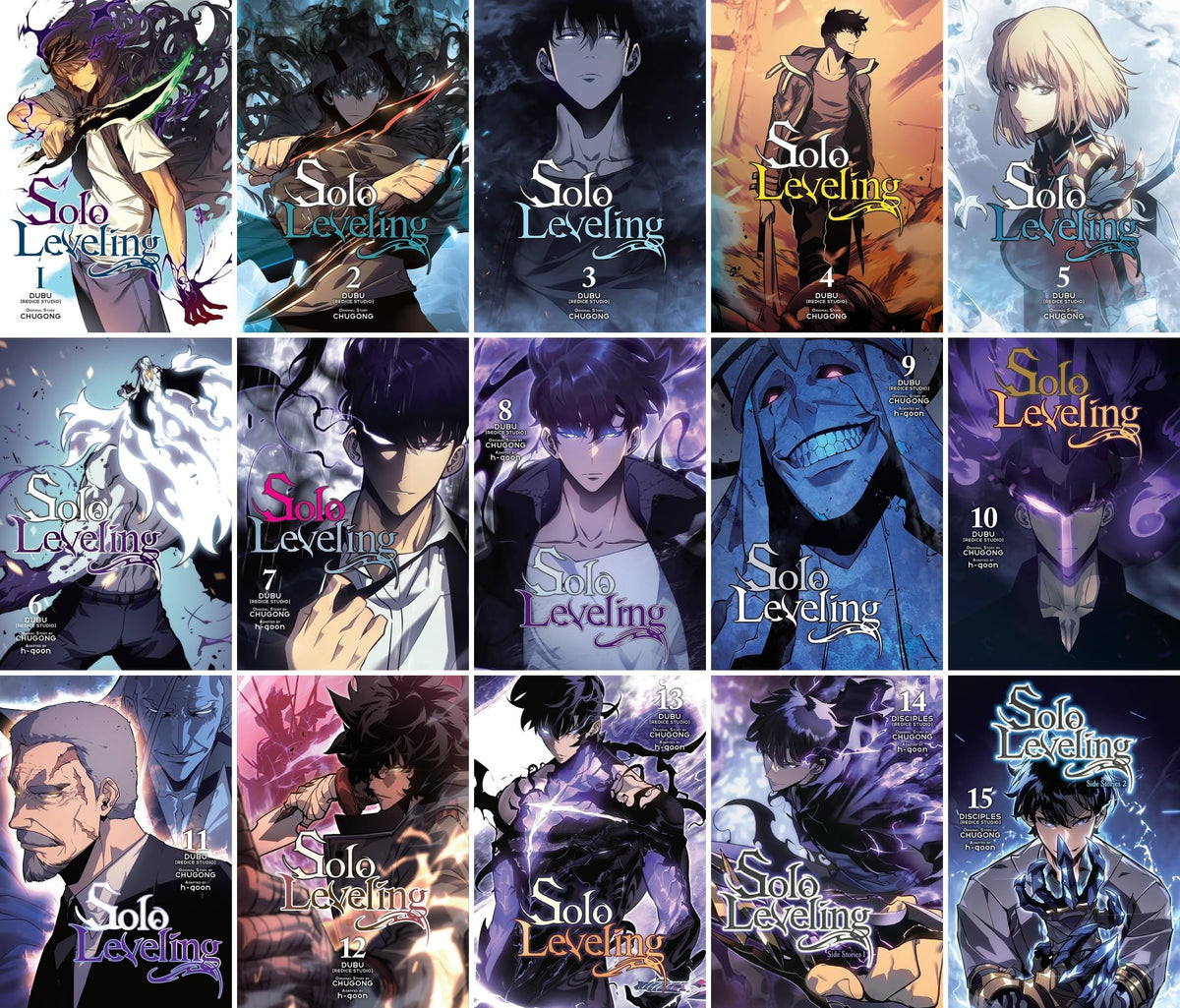 Solo Leveling Manga Series 15 Collection Books Set Vol 1-15 by Chugong