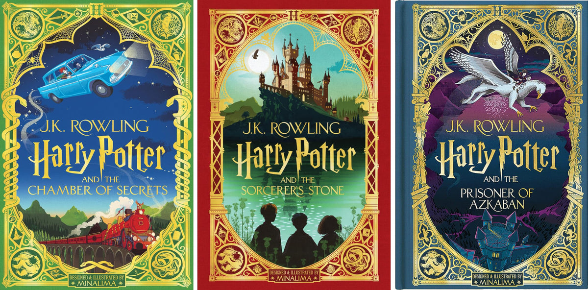 Harry Potter Minalima Illustrated Editions Set (3 Books)