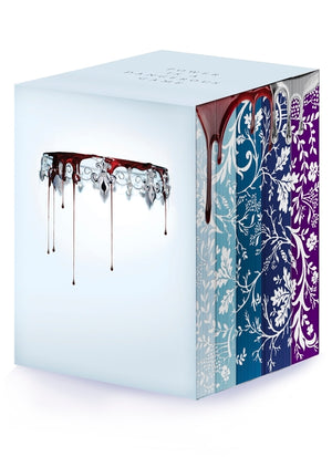 Red Queen 10th Anniversary Deluxe 5-Book Box Set with Stenciled Edges: Red Queen, Glass Sword, King's Cage, War Storm, Broken Throne